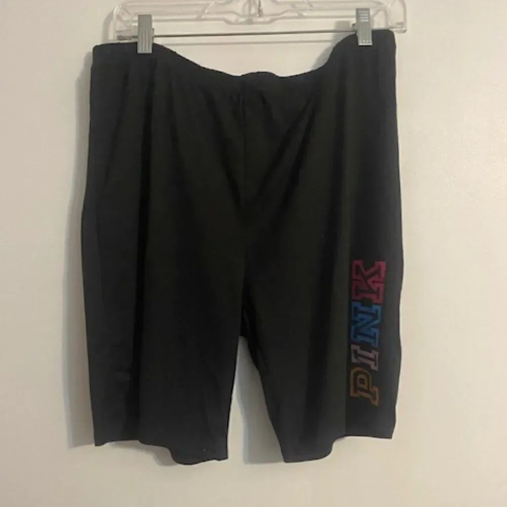 Black shorts with PINK writing, size XXL